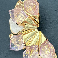 2025 dernière lumière luxe 3D or fleur boucles d'oreilles avec pétales roses pour un must have Euro US automne hiver oreille accessoire