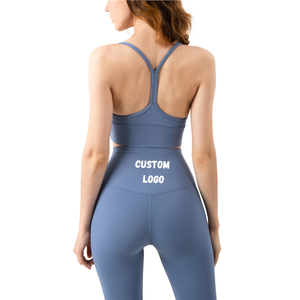 2024 vêtements <span class=keywords><strong>de</strong></span> <span class=keywords><strong>sport</strong></span> dames Y dos Push up soutien-gorge <span class=keywords><strong>de</strong></span> <span class=keywords><strong>sport</strong></span> taille haute pas <span class=keywords><strong>de</strong></span> ligne T Leggings 2 pièces ensemble femmes Yoga ensemble - Product Image 1