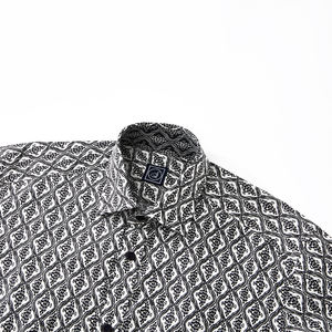 Chemise décontractée pour homme à manches longues, col rabattu, en popeline, 100 % coton, imprimée numériquement, écologique, collection automne - Product Image 5