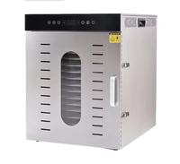 Déshydrateur de fruits et légumes électrique industriel commercial multi-couches en acier inoxydable avec thermostat réglable à commande tactile