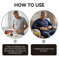 Patchs (10 pièces par boîte), pansements naturels à base de plantes pour hommes, autocollants cutanés pour l'abdomen à usage externe, étiquette OEM disponible