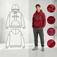 Sweat à capuche vintage pour homme, coupe ample, 100% coton, avec logo personnalisé, idéal pour la revente, collection automne