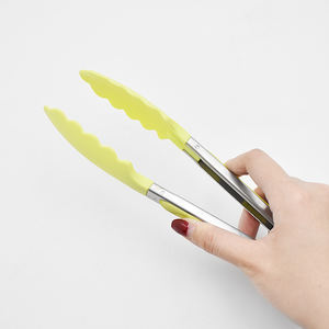 ที่คีบอาหารทำจากสแ<span class=keywords><strong>ต</strong></span>นเลสเกรด10นิ้วที่คีบอาหารทำจากไนลอนคลิปหนีบขนมปังสลัดในครัวใช้กลางแจ้งที่คีบ<span class=keywords><strong>หมู</strong></span> - Product Image 4