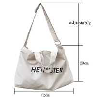 Sacs fourre-tout en toile de coton naturel à motif imprimé personnalisé, faible MOQ, avec poche intérieure