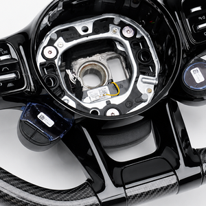 Volant sport personnalisé en fibre de carbone adapté aux <span class=keywords><strong>Mercedes</strong></span> Benz AMG Classe <span class=keywords><strong>C</strong></span> W204 C63 W212 W218 W207 Amélioration des performances - Product Image 2