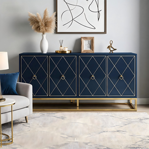 Wholesale Rustic Recycled Wood Golden 4 Doors Gorgeous Modern-like Feel <b>Sideboard</b> - Product Image 2