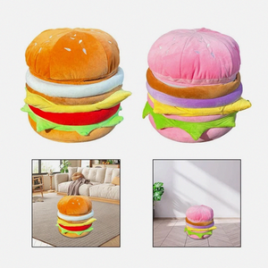 Tabouret à langer amusant en forme de hamburger organisateur de rangement pour porte chambre chevet - Product Image 1