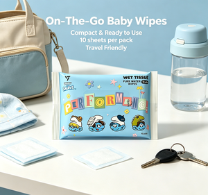 Salviette Umidificate Portatili per Neonati con Design Smurfs, 10 Pezzi, Salviette all'Acqua Pura per la Cura Quotidiana del Bambino, 6 Confezioni per Bundle - Product Image 5