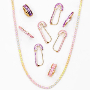 Fine mince Tennis chaîne <span class=keywords><strong>tour</strong></span> <span class=keywords><strong>de</strong></span> <span class=keywords><strong>cou</strong></span> 2MM Mini chaîne arc-en-ciel rose bleu violet <span class=keywords><strong>jaune</strong></span> CZ Zircon collier pour femmes Hip Hop collier - Product Image 3