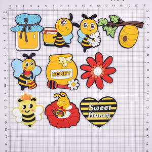 귀여운 작은 벌 만화 PVC 재사용 가능한 자석 냉장고 자석 창의적인 부드러운 자석 조기 교육 스티커 냉장고 - Product Image 4