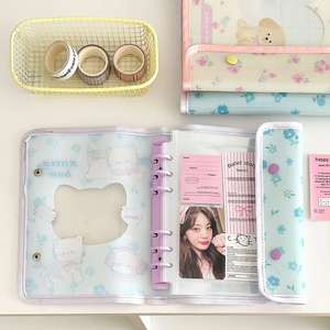 สมุดโน้ตแบบใสปกใส A5 ยี่ห้อ Rose Puppy แบบเย็บขอบสองชั้น พร้อมอัลบั้มเก็บรูปภาพและการ์ดสะสมไอดอล - Product Image 3