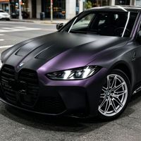 Film Vinyle Adhésif Mat PVC/PET Violet Luxe à Changement de Couleur Anti-UV Auto-Réparant pour Carrosserie Automobile DIY
