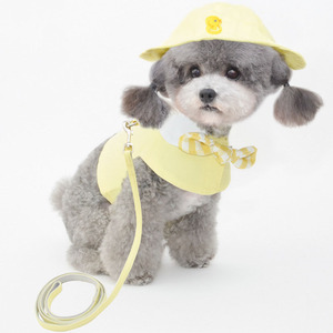 Wholesale Pet Supplies <strong>Unique</strong> Designer <strong>Dog</strong> Harness and <strong>Leash</strong> Set Fabric <strong>Dog</strong> Harness <strong>Leash</strong> Hat Set - Product Image 3
