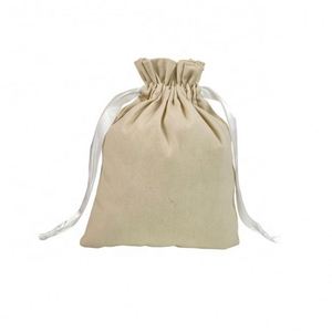 Mini bolsa de joyería ecológica personalizada, Vintage nacional estilo bohemio, pequeño poliéster PU, terciopelo, arpillera, cordón de algodón - Product Image 2