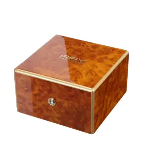 高級光沢塗装木製ボックスシングルVIPウォッチボックス