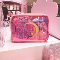 Bolsa de Cosméticos Sailor Moon Rosa al por Mayor para Niña, Bolsa de Aseo Portátil, Bolsa de Maquillaje, Organizador de Maquillaje de un Solo Hombro, Tsukino