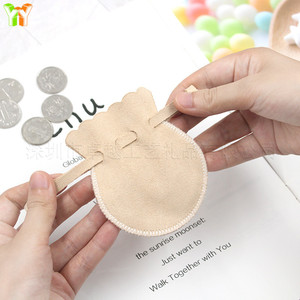 Korean style minimalist jewelry bag, mini ring, necklace, <b>bracelet</b>, and other jewelry storage bag, microfiber velvet <b>drawstring</b> - Product Image 3