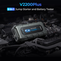 TOPDON usine ODM OEM V2200Plus 2200A 12V Portable d'urgence Auto camion voiture Booster Powerbank 2 en 1 testeur de batterie Jumpstarter