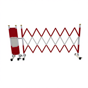 Barrière de sécurité petite et extensible, barrière de sécurité pour route, rétractable, en plastique - Product Image 1