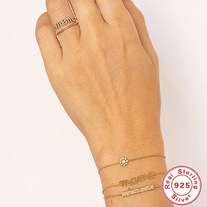 โรงงานเครื่องประดับ ROXI Daily Wear สร้อยข้อมือเงินแท้ S925 ประดับเพชรซิคอน 5A ตัวอักษร Mama ของขวัญสำหรับคุณแม่ปี 2023 - Product Image 4