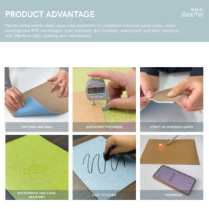 Revêtement de <span class=keywords><strong>sol</strong></span> en vinyle antidérapant écologique, surface unie, pour hôtels et écoles, soldes de fin d'année, grandes remises, vente en gros disponible - Product Image 5