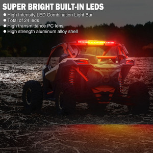 Barra de Luz de Persecución Ultradelgada de 25" con Freno, Señal de Giro y Luz de Reversa para Offroad UTV/ATV Can-<span class=keywords><strong>Am</strong></span> Maverick X3 Polaris RZR/Jeep - Product Image 4