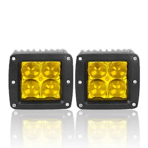 3 inç led sis farları spot yüksek parlak 3 ''led ışık bar İş işık kamyon cipler için offroad led çalışma ampul beyaz sarı