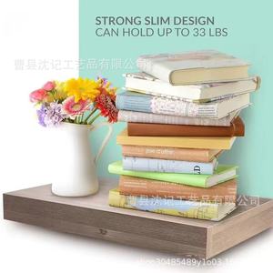 Wooden Floating <b>Shelf</b> Wall Mounted Heavy Duty Storage <b>Rack</b> For Bedroom Living Room Book Flower Display - Product Image 1