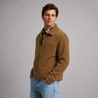 Chaqueta de pana para hombre XUFEI OEM con logotipo personalizado, de alta calidad, estilo vintage, 100% algodón, con cremallera, diseño de diseñador.