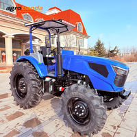 Tractor Grande Azul de 100HP 4WD con Toldo Parasol e Implementos Personalizados