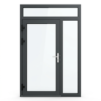 Porte à battant extérieur avec configurations de cadre personnalisées, coins mitrés et joint d'étanchéité pour bâtiments commerciaux et résidentiels