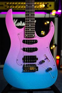 Guitare électrique rock <span class=keywords><strong>Cleva</strong></span> CTH30 Series, nouvelle gamme d'entrée de gamme pour débutants, manche en érable, finition brillante, couleur Dreamy First Snow - Product Image 2