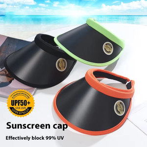 महिलाओं की फैशनेबल गर्मी Uv सूर्य संरक्षण टोपी बड़े ब्रिम लुभावनीय हेडबैंड अपf50 + एंटी- यूव आकस्मिक विर कैप - Product Image 5