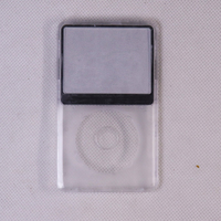 Reemplazo de botón de panel frontal transparente para iPod Classic 6ª y 7ª generación, para Classic 80GB, 120GB, 160GB con lente de vidrio