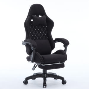 Venta al por mayor muebles para el hogar ergonómico reclinable Escritorio <span class=keywords><strong>de</strong></span> carreras PC <span class=keywords><strong>Silla</strong></span> <span class=keywords><strong>de</strong></span> ordenador <span class=keywords><strong>de</strong></span> <span class=keywords><strong>tela</strong></span> negra <span class=keywords><strong>silla</strong></span> <span class=keywords><strong>de</strong></span> oficina para juegos - Product Image 2