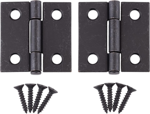 Bisagras de cobre antiguo |   1 1/2 pulgadas de alto x 1 1/2 pulgadas de ancho |   Bisagra para Puerta de Armario con Pasador Extraíble - Product Image 2