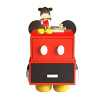 Meuble d'appoint en bois moderne et mignon motif Mickey, avec tiroirs de rangement créatifs pour chambre d'enfant, salon ou table d'appoint de canapé