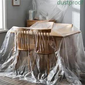 Feuille de poussière transparente en PE-BD bon marché, couverture de table transparente en <span class=keywords><strong>plastique</strong></span> avec film <span class=keywords><strong>plastique</strong></span> - Product Image 4