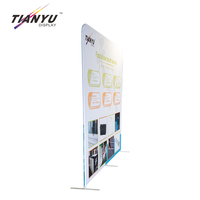 Bannière murale portable personnalisée en polyester avec support, hauteur 2,2 m, largeur 3 m