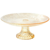 Assiettes en verre de cristal bohème faites à la main, personnalisées, à pied court, pour mariage, assiettes rondes en verre pour la maison