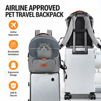 Sac à dos extensible pour animaux de compagnie, approuvé par les compagnies aériennes, respirant, pliable, pour petits chiens et chats