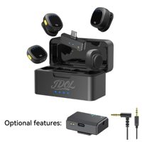 Microphone cravate sans fil professionnel mini 2.4G avec réduction de bruit IA pour caméra et mobile