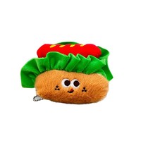 Peluche adorable en forme de sandwich burger, super douce en coton PP, brodée, petit pendentif, porte-clés créatif pour sac, unisexe, 11-30 cm, pour fête