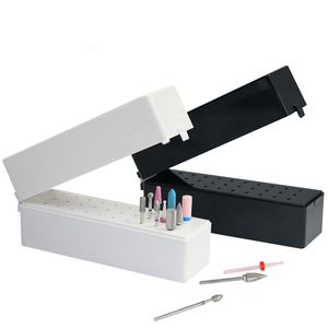 Nouvelle Boîte de Rangement Rectangulaire pour Embouts de Ponceuse à Ongles 30 Trous Rose Noir Blanc, Support <span class=keywords><strong>Vide</strong></span> pour Têtes de Vernis à Ongles, Présentoir de Manucure - Product Image 1