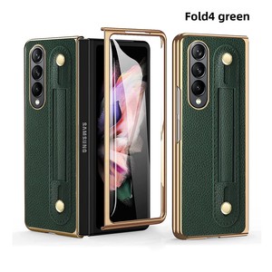 เคสโทรศัพท์แบบพับได้ลดราคา 60% สำหรับ Samsung Galaxy Z Fold พร้อมสายคล้องมือ เคสเคลือบผิวด้วยไฟฟ้า พร้อมกระจกกันรอย - Product Image 6