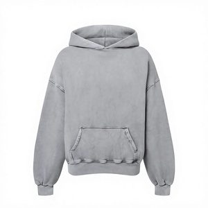 Sudadera con Capucha Verde para Hombre, Corte Regular, Color Sólido, Informal, con Bolsillo Canguro, 100% Algodón, Tejido de Felpa, Personalizable - Product Image 2