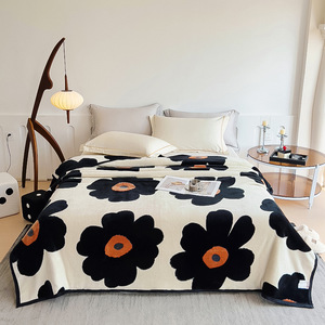 Elly hai mặt sữa Flannel in chăn khăn choàng ăn trưa - Product Image 4