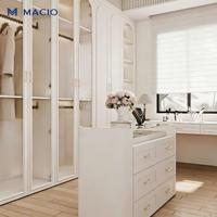 MACIO Dernier Modèle de Dressing Îlot de Luxe Français avec Tiroirs, Conception de Armoires pour Chambre, Fabricant OEM / ODM, Mobilier de Villa