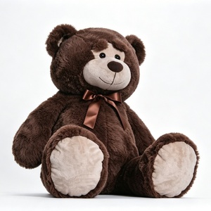 Customized Teddy bear with brown ribbon, Giant sitting teddy bear, Dark brown teddy bear <b>plush</b>, <b>Large</b> brown teddy bear - Product Image 4