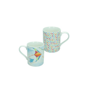 Set di 2 tazze in ceramica Aria con disegno aquilone e motivi per uso quotidiano - Product Image 1
